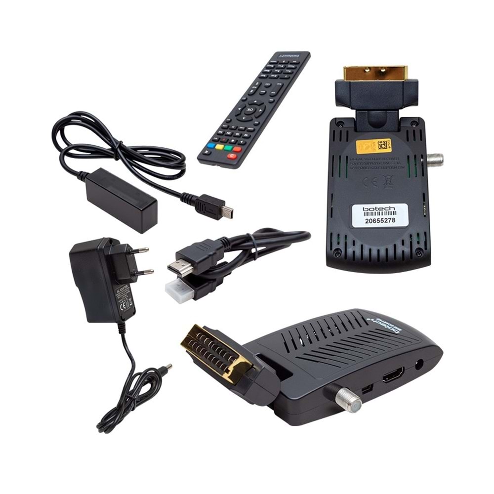 Botech Scart HD mini Uydu Alıcısı Tüplü Tv Ve Led Tv Uyumlu