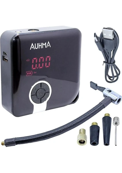 Auhma A5544 Şarjlı Dijital Lastik Şişirme Pompası