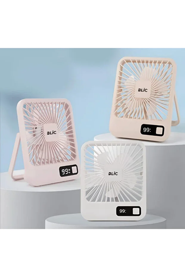 DİGİTAL GÖSTERGELİ 3200RPM TAŞINABİLİR 5 KADEMELİ MASAÜSTÜ SOĞUTUCU FAN