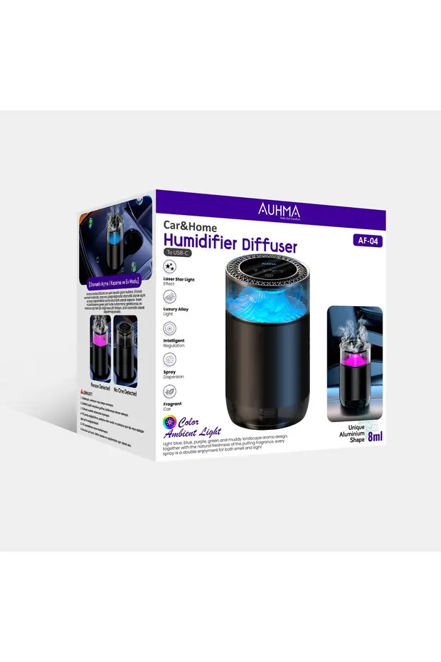 AF-04 Araba & Ev Kokusu Otomatik Şarjlı .Led Işıklı. Yeni Nesil Smart Koku Difüzör