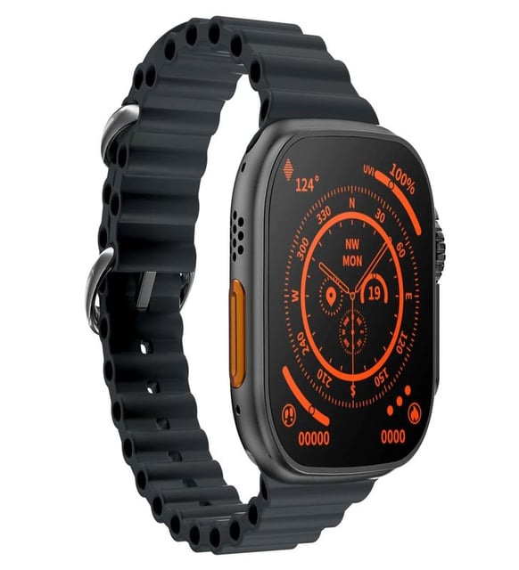 FSW27 IP68 Su Geçirmez iPhone Android Uyum GPS Süper Amoled NFC 2.04/49mm Titanyum Kasa Akıllı Saat (Siyah)