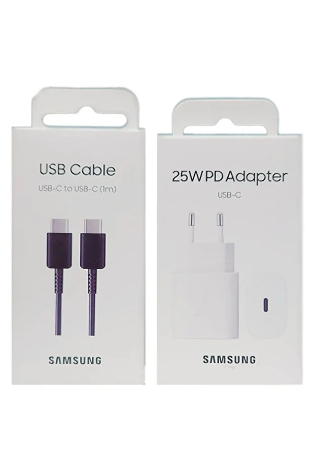 Samsung Orijinal Pd 25w Hızlı Şarj Adaptörü ( Ep-ta800n ) Ve Siyah Usb-c Kablo ( Ep-da705) Türkiye Garantili