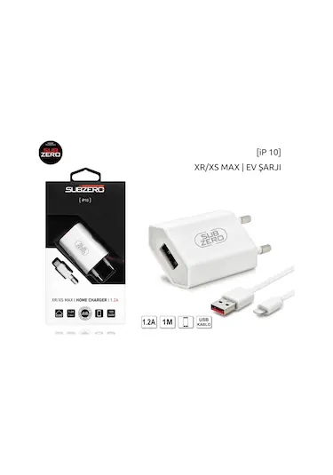 Subzero Ip10 Şarj Aleti Takım Apple Uyumlu iPhone 1.2A